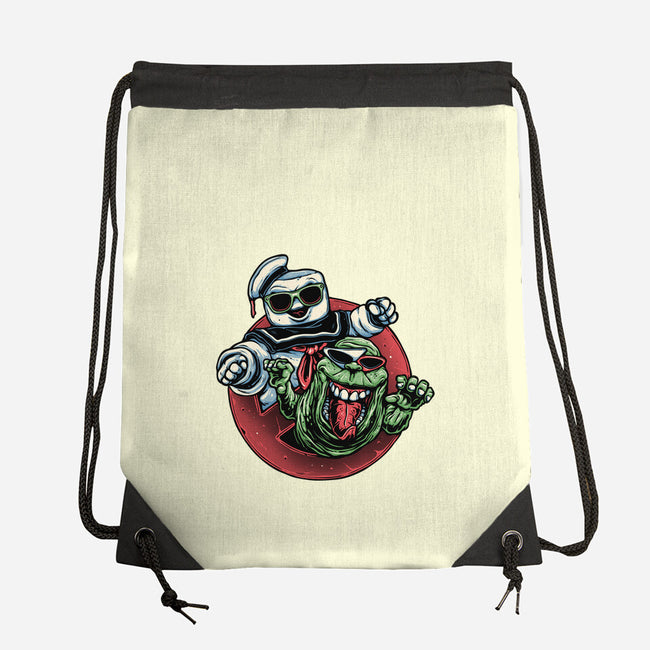 Spooky Duo-None-Drawstring-Bag-glitchygorilla