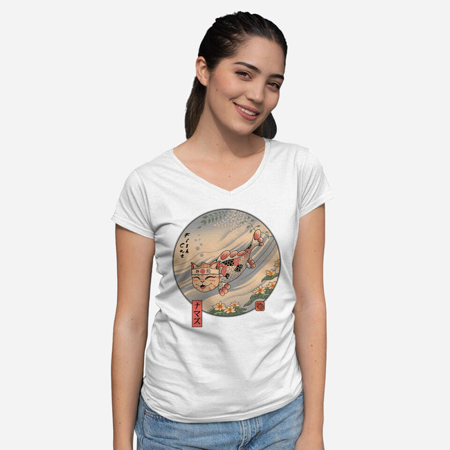 Catfish-Womens-V-Neck-Tee-vp021