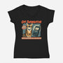 Cat Translator-Womens-V-Neck-Tee-Popnotic