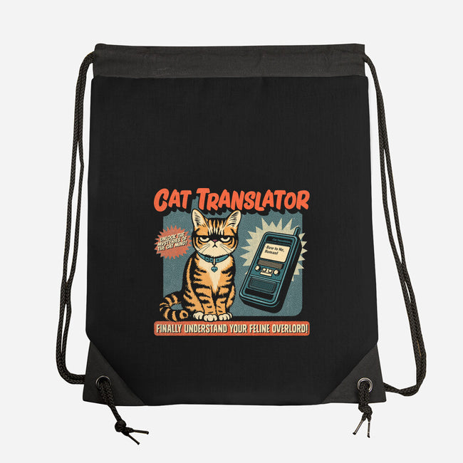 Cat Translator-None-Drawstring-Bag-Popnotic