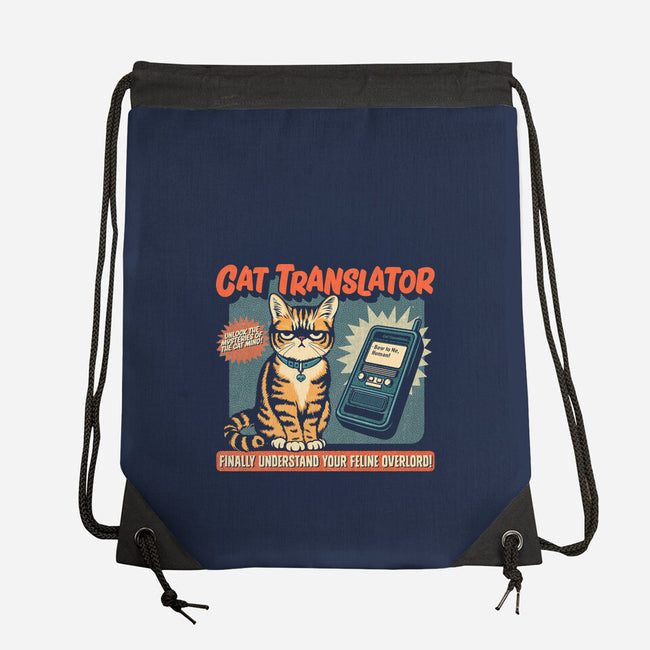 Cat Translator-None-Drawstring-Bag-Popnotic