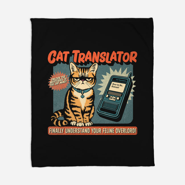 Cat Translator-None-Fleece-Blanket-Popnotic