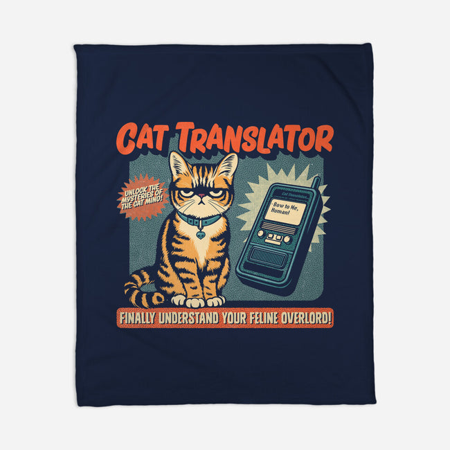 Cat Translator-None-Fleece-Blanket-Popnotic