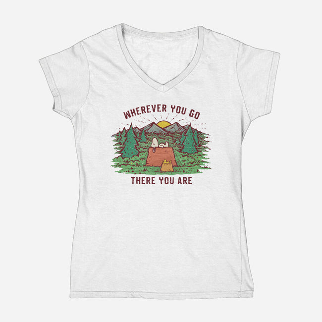 There You Are-Womens-V-Neck-Tee-kg07