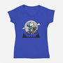 Fly To The Moon-Womens-V-Neck-Tee-Xentee