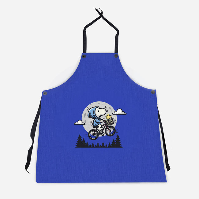 Fly To The Moon-Unisex-Kitchen-Apron-Xentee