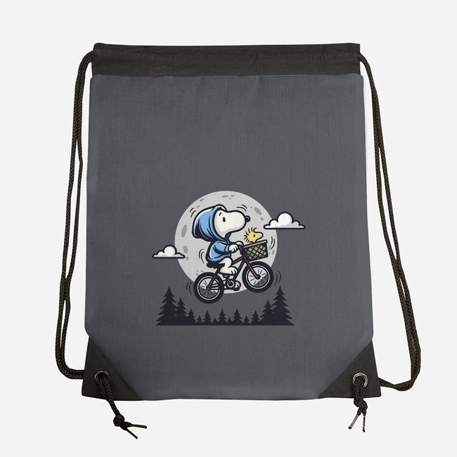 Fly To The Moon-None-Drawstring-Bag-Xentee