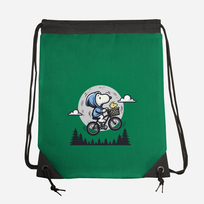 Fly To The Moon-None-Drawstring-Bag-Xentee