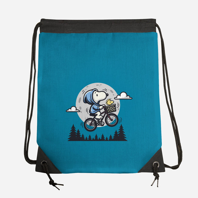 Fly To The Moon-None-Drawstring-Bag-Xentee