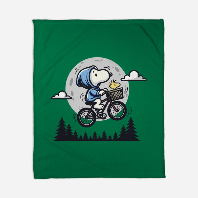 Fly To The Moon-None-Fleece-Blanket-Xentee