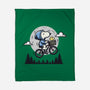 Fly To The Moon-None-Fleece-Blanket-Xentee