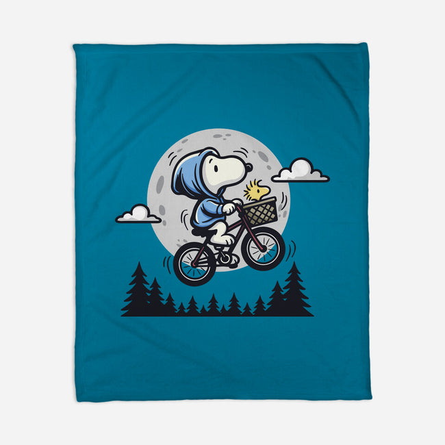 Fly To The Moon-None-Fleece-Blanket-Xentee