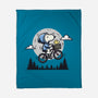 Fly To The Moon-None-Fleece-Blanket-Xentee
