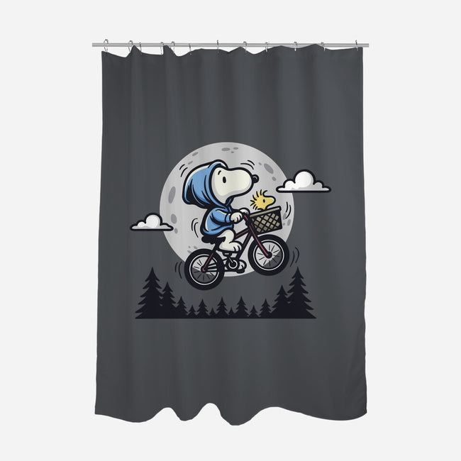 Fly To The Moon-None-Polyester-Shower Curtain-Xentee