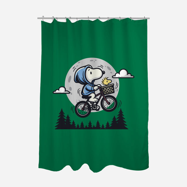Fly To The Moon-None-Polyester-Shower Curtain-Xentee