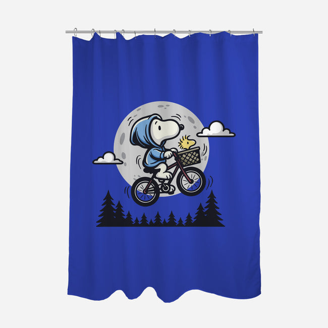 Fly To The Moon-None-Polyester-Shower Curtain-Xentee
