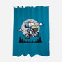 Fly To The Moon-None-Polyester-Shower Curtain-Xentee