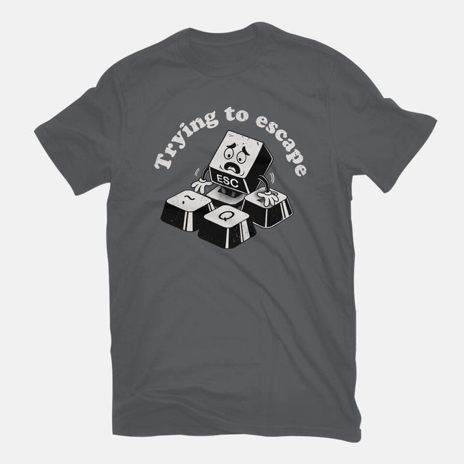 Trying To Escape-Womens-Fitted-Tee-dandingeroz