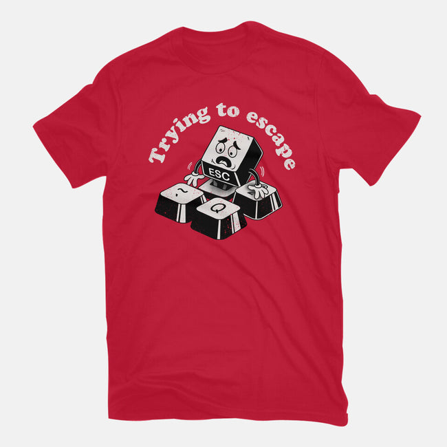 Trying To Escape-Womens-Fitted-Tee-dandingeroz