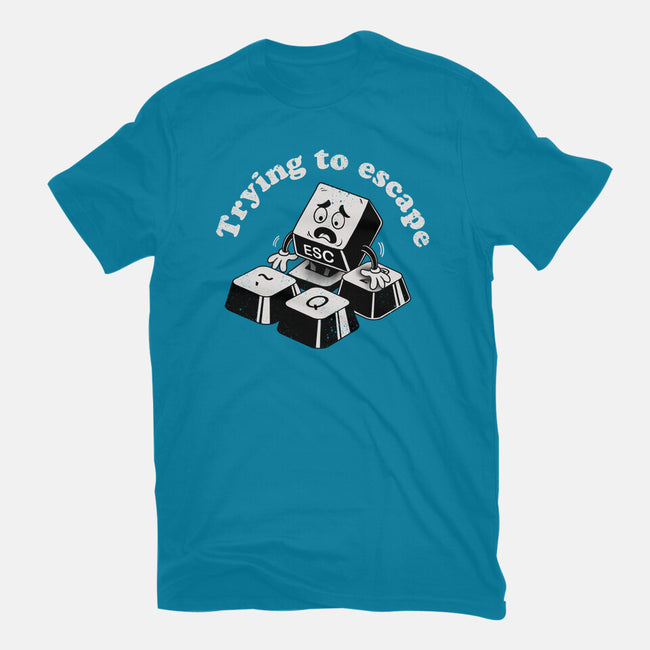 Trying To Escape-Womens-Fitted-Tee-dandingeroz