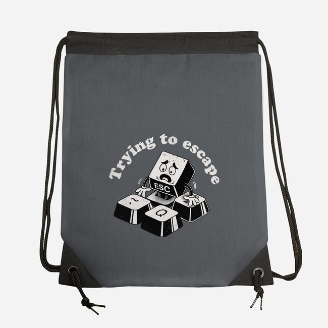 Trying To Escape-None-Drawstring-Bag-dandingeroz