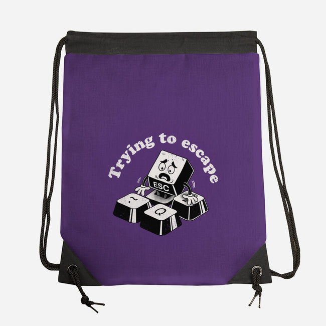 Trying To Escape-None-Drawstring-Bag-dandingeroz