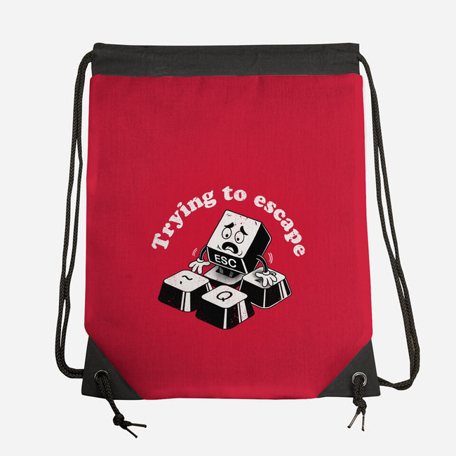 Trying To Escape-None-Drawstring-Bag-dandingeroz