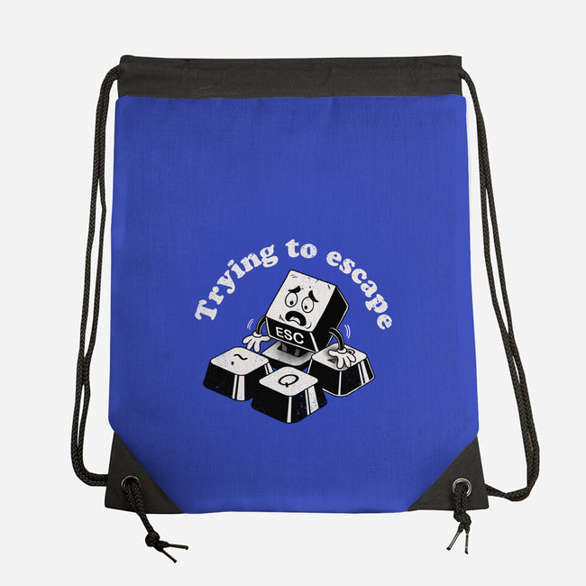 Trying To Escape-None-Drawstring-Bag-dandingeroz