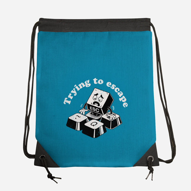 Trying To Escape-None-Drawstring-Bag-dandingeroz