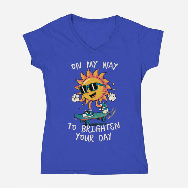 Morning Affirmation-Womens-V-Neck-Tee-dandingeroz