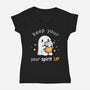 Keep Your Spirit Up-Womens-V-Neck-Tee-Vallina84