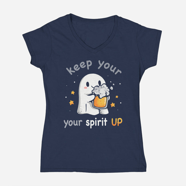 Keep Your Spirit Up-Womens-V-Neck-Tee-Vallina84