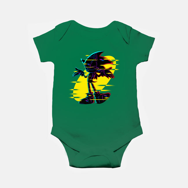 Hedgehog Glitch-Baby-Basic-Onesie-rmatix