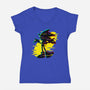 Hedgehog Glitch-Womens-V-Neck-Tee-rmatix