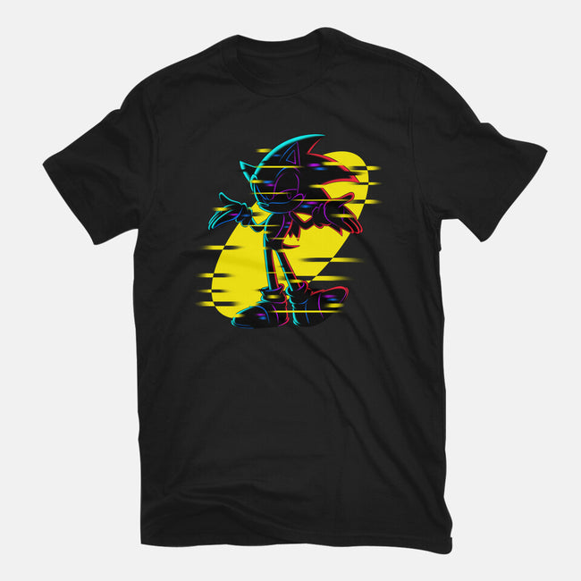 Hedgehog Glitch-Womens-Fitted-Tee-rmatix