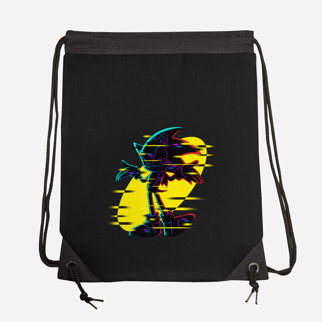 Hedgehog Glitch-None-Drawstring-Bag-rmatix