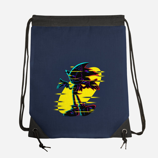 Hedgehog Glitch-None-Drawstring-Bag-rmatix