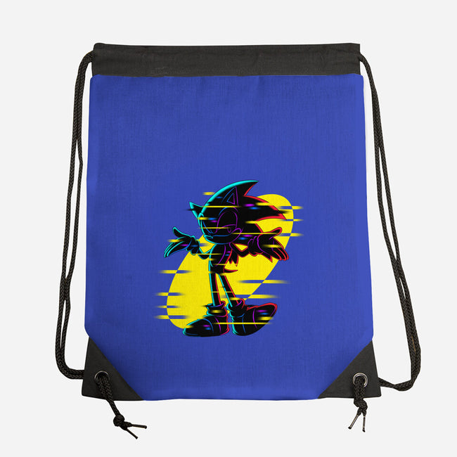 Hedgehog Glitch-None-Drawstring-Bag-rmatix