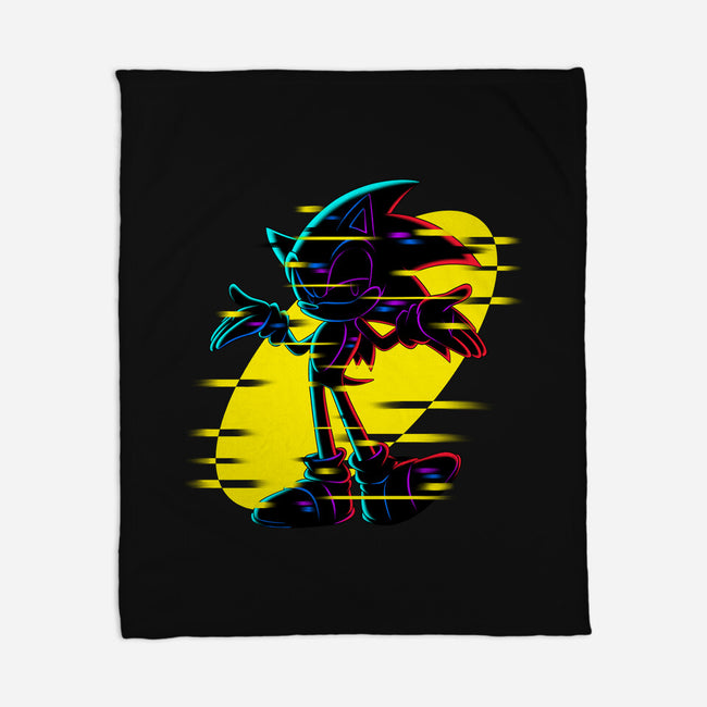 Hedgehog Glitch-None-Fleece-Blanket-rmatix
