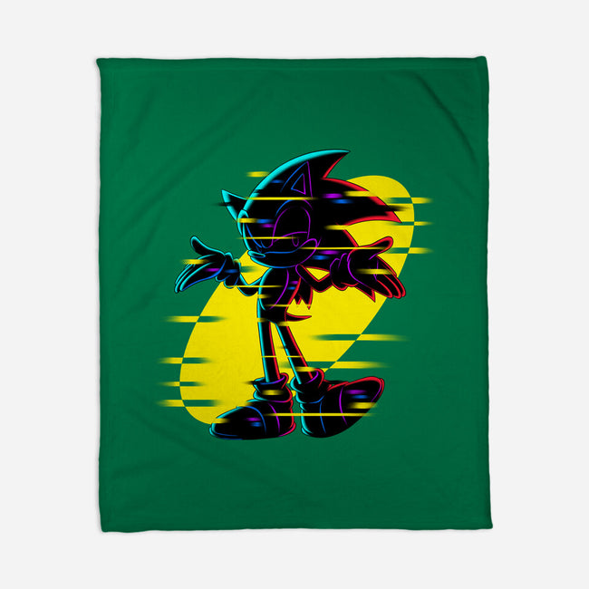 Hedgehog Glitch-None-Fleece-Blanket-rmatix