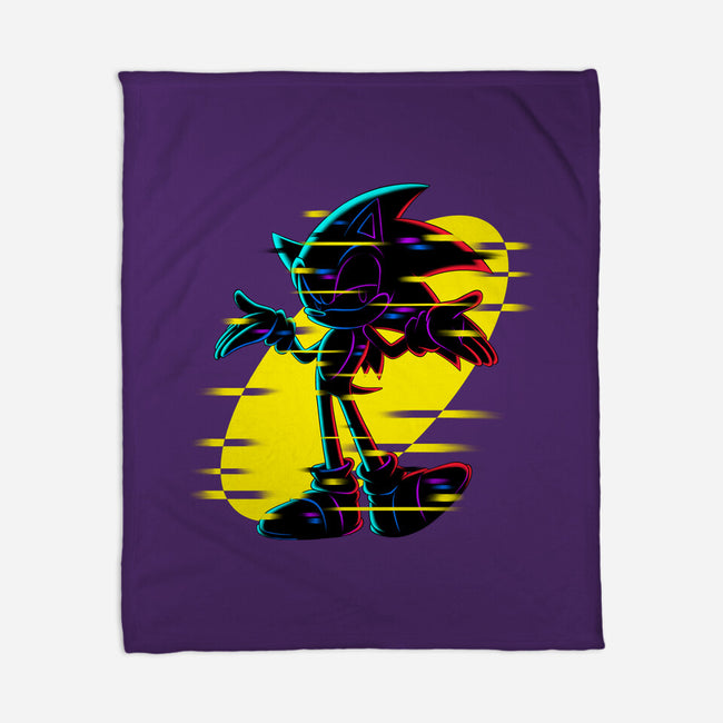 Hedgehog Glitch-None-Fleece-Blanket-rmatix