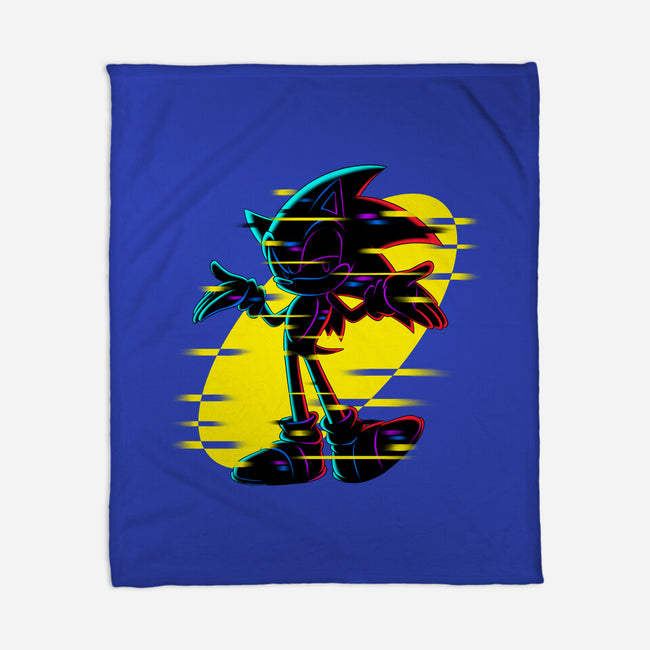 Hedgehog Glitch-None-Fleece-Blanket-rmatix