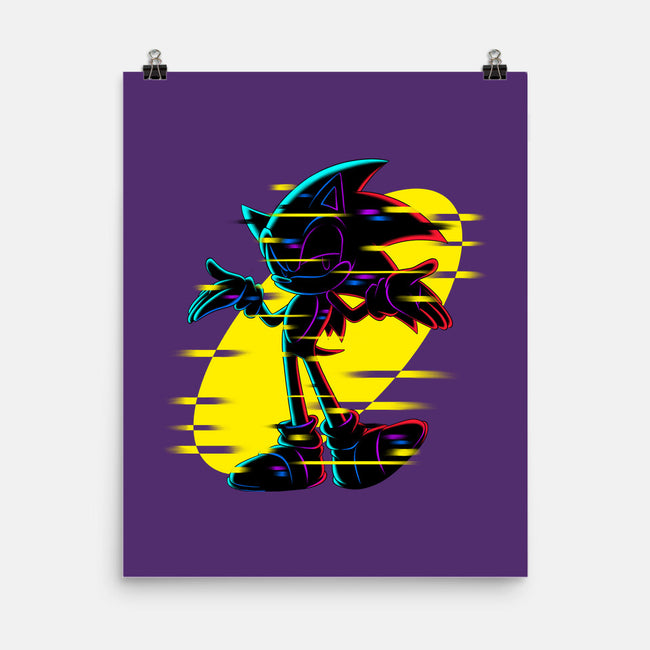 Hedgehog Glitch-None-Matte-Poster-rmatix