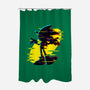 Hedgehog Glitch-None-Polyester-Shower Curtain-rmatix