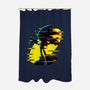 Hedgehog Glitch-None-Polyester-Shower Curtain-rmatix