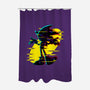 Hedgehog Glitch-None-Polyester-Shower Curtain-rmatix