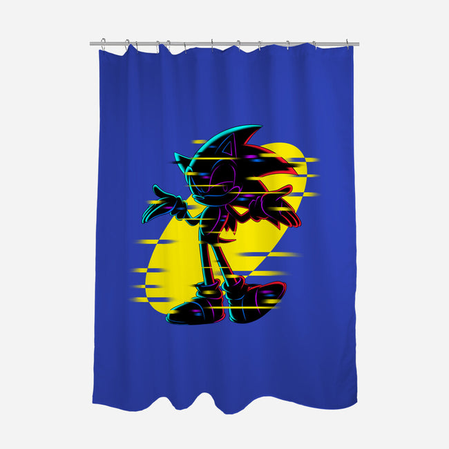 Hedgehog Glitch-None-Polyester-Shower Curtain-rmatix