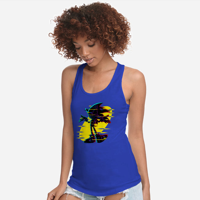 Hedgehog Glitch-Womens-Racerback-Tank-rmatix