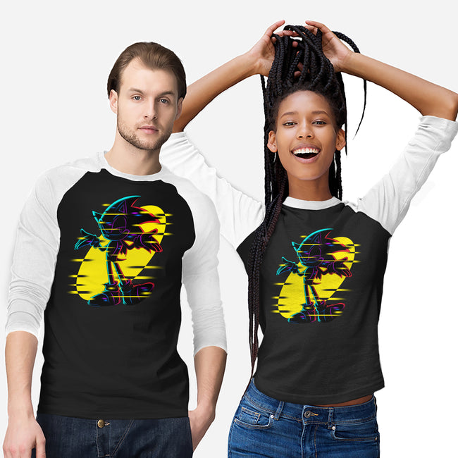Hedgehog Glitch-Unisex-Baseball-Tee-rmatix