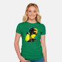 Hedgehog Glitch-Womens-Fitted-Tee-rmatix